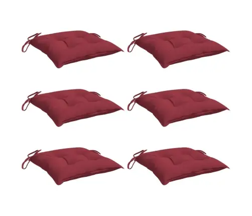 Palešu Matrači, 6 Gab., Vīnsarkani, 50X50X7 Cm, Audums Vidaxl