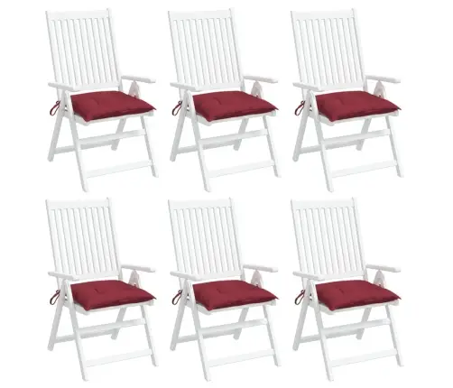 Palešu Matrači, 6 Gab., Vīnsarkani, 50X50X7 Cm, Audums Vidaxl