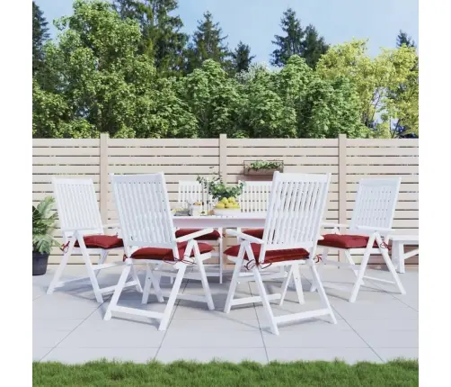 Palešu Matrači, 6 Gab., Vīnsarkani, 50X50X7 Cm, Audums Vidaxl