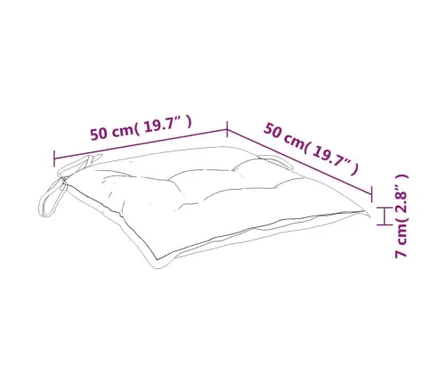 Palečių Pagalvėlės, 4Vnt., Mėlynos, 50X50X7cm Oksfordo Audinys