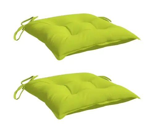 Palešu Matrači, 2 Gab., Spilgti Zaļi, 50X50X7 Cm, Audums Vidaxl