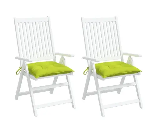 Palešu Matrači, 2 Gab., Spilgti Zaļi, 50X50X7 Cm, Audums Vidaxl