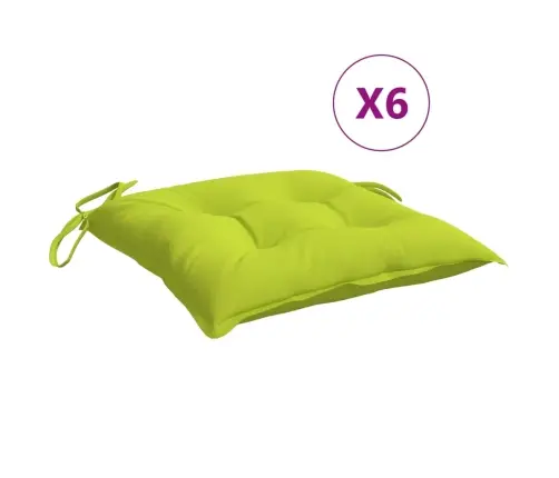 Palečių Pagalvėlės, 6Vnt., Ryškiai Žalios, 50X50X7cm Audinys