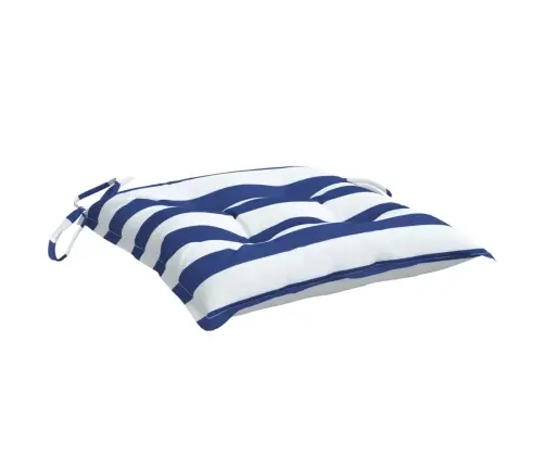 Krēsla Matrači, 2 Gab., 50X50X7 Cm, Oksforda Audums, Zili Balti Vidaxl