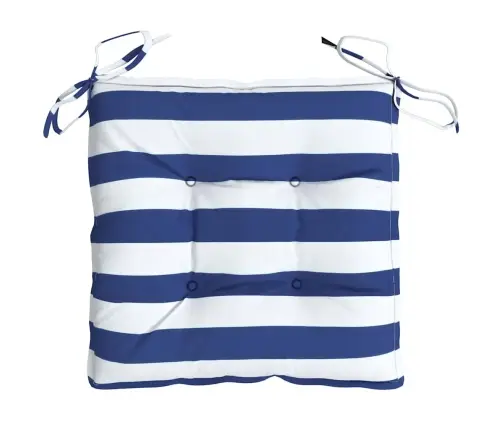 Krēsla Matrači, 2 Gab., 50X50X7 Cm, Oksforda Audums, Zili Balti Vidaxl