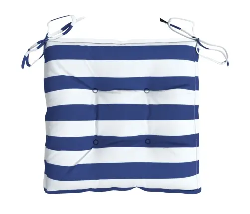 Matrači, 6 Gab., Zilas Un Baltas Svītras, 50X50X7 Cm, Audums Vidaxl