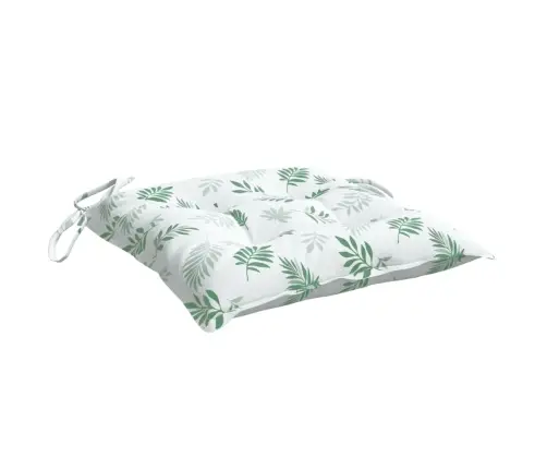 Krēslu Matrači, 6 Gab., 50X50X7 Cm, Audums, Lapu Apdruka Vidaxl