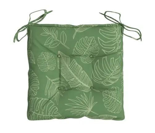 Dārza Krēslu Matrači, 4 Gab., 50X50X7 Cm, Audums, Lapu Apdruka Vidaxl