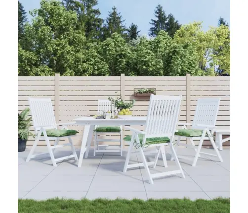 Dārza Krēslu Matrači, 4 Gab., 50X50X7 Cm, Audums, Lapu Apdruka Vidaxl