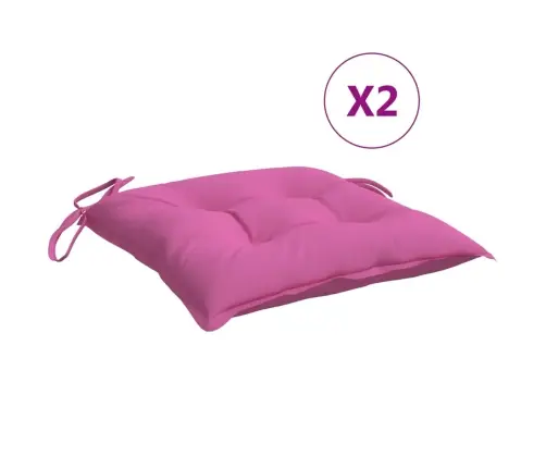 Krēslu Spilveni, 6 Gab., Rozā, 50X50X7 Cm, Oksforda Audums Vidaxl