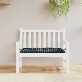 Dārza Sola Matracis, 100X50X7, Audums, Melnu Četrstūru Raksts Vidaxl