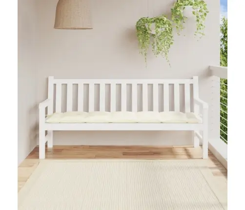 Dārza Sola Matracis, 180X50X7 Cm, Oksforda Audums, Krēmkrāsas Vidaxl