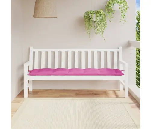 Dārza Sola Matracis, 180X50X7 Cm, Oksforda Audums, Rozā Vidaxl