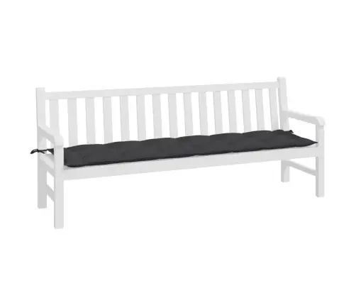 Dārza Sola Matracis, 200X50X7 Cm, Audums, Melns Vidaxl