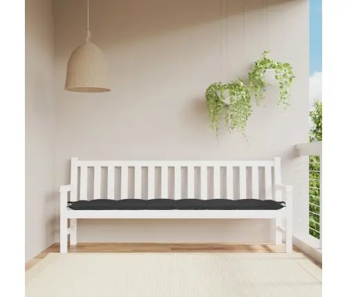 Dārza Sola Matracis, 200X50X7 Cm, Audums, Melns Vidaxl