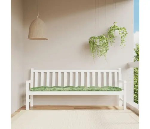 Dārza Sola Matracis, 200X50X7 Cm, Audums Ar Lapu Apdruku Vidaxl