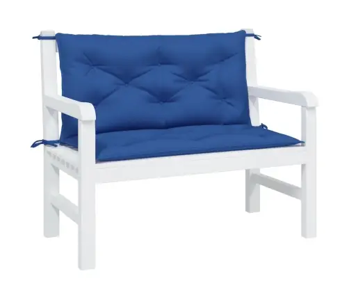 Dārza Sola Matrači, 2 Gab., 100X50X7 Cm, Oksforda Audums, Zili Vidaxl