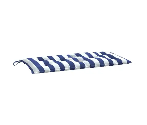 Sola Matrači, 2 Gab., 100X50X7Cm, Audums, Zilas, Baltas Svītras Vidaxl