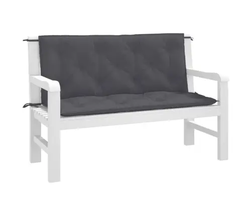 Dārza Sola Matrači, 2 Gab., 120X50X7Cm, Oksforda Audums, Pelēki Vidaxl