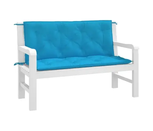 Dārza Sola Matrači, 2 Gab., 120X50X7Cm, Oksforda Audums, Zili Vidaxl