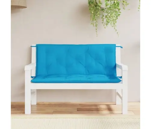 Dārza Sola Matrači, 2 Gab., 120X50X7Cm, Oksforda Audums, Zili Vidaxl