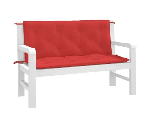 Dārza Sola Matrači, 2Gab., 120X50X7Cm, Oksforda Audums, Sarkani Vidaxl