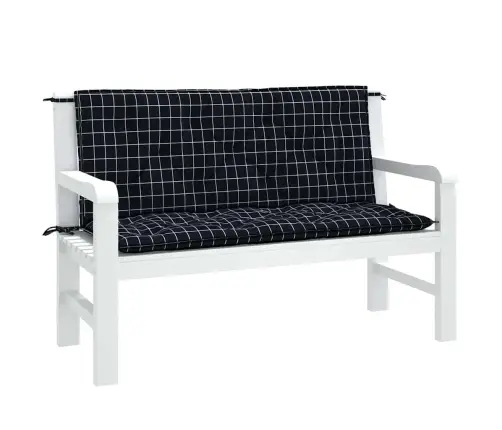 Dārza Sola Matrači, 2 Gab., 120X50X7 Cm, Melns Četrstūru Raksts Vidaxl