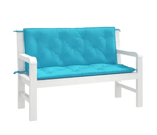 Dārza Sola Matrači, 2 Gab., 120X50X7 Cm, Audums, Tirkīzzili Vidaxl