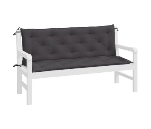 Dārza Sola Matrači, 2 Gab., 150X50X7Cm, Oksforda Audums, Pelēki Vidaxl