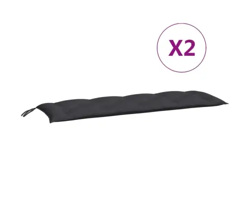 Aiapingi Istmepadjad 2 Tk, Must, 150X50X7 cm Oxford-Kangas