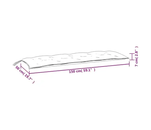 Aiapingi Istmepadjad 2 Tk, Must, 150X50X7 cm Oxford-Kangas