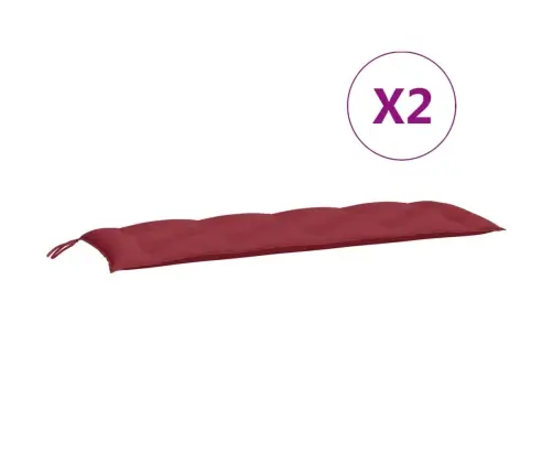 Dārza Sola Matrači, 2 Gb., 150X50X7Cm, Oksforda Audums, Sarkani Vidaxl