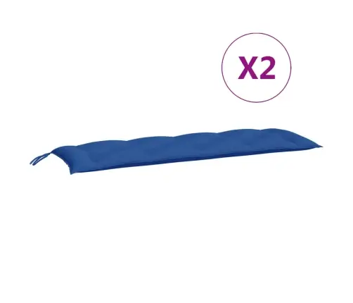 Dārza Sola Matrači, 2 Gab., 150X50X7Cm, Oksforda Audums, Zili Vidaxl
