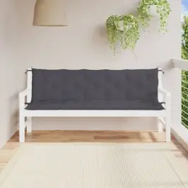 Dārza Sola Matrači, 2 Gab., 180X50X7Cm, Oksforda Audums, Pelēki Vidaxl Dārza Sola Matrači, 2 Gab., 180X50X7Cm, Oksforda Audums, Pelēki Vidaxl