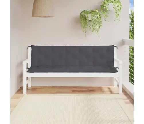 Dārza Sola Matrači, 2 Gab., 180X50X7Cm, Oksforda Audums, Pelēki Vidaxl
