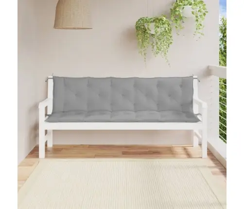 Dārza Sola Matrači, 2 Gab., 180X50X7Cm, Oksforda Audums, Pelēki Vidaxl