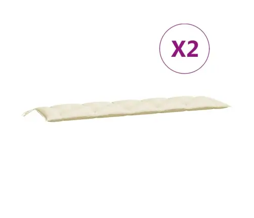 Dārza Sola Matrači, 2 Gab., 180X50X7Cm, Oksforda Audums, Bēši Vidaxl