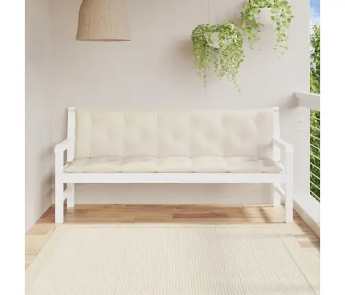 Dārza Sola Matrači, 2 Gab., 180X50X7Cm, Oksforda Audums, Bēši Vidaxl