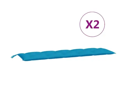 Dārza Sola Matrači, 2 Gab., 180X50X7Cm, Oksforda Audums, Zili Vidaxl