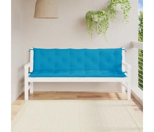 Dārza Sola Matrači, 2 Gab., 180X50X7Cm, Oksforda Audums, Zili Vidaxl