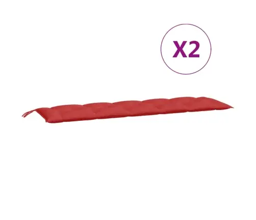 Dārza Sola Matrači, 2Gab., 180X50X7Cm, Oksforda Audums, Sarkani Vidaxl