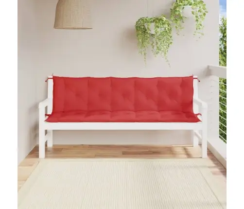 Dārza Sola Matrači, 2Gab., 180X50X7Cm, Oksforda Audums, Sarkani Vidaxl