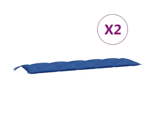 Dārza Sola Matrači, 2 Gab., 180X50X7Cm, Oksforda Audums, Zili Vidaxl