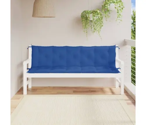 Dārza Sola Matrači, 2 Gab., 180X50X7Cm, Oksforda Audums, Zili Vidaxl