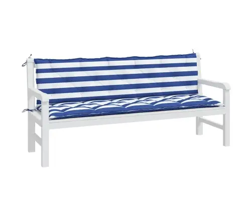 Sodo Suoliuko Pagalvėlės, 2Vnt., Mėlynos Ir Baltos, Audinys