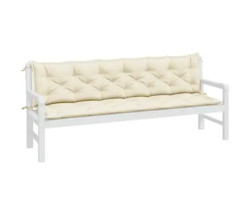 Dārza Sola Matrači, 2 Gab., 200X50X7Cm, Oksforda Audums, Bēši Vidaxl