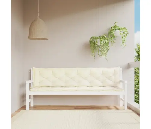 Dārza Sola Matrači, 2 Gab., 200X50X7Cm, Oksforda Audums, Bēši Vidaxl