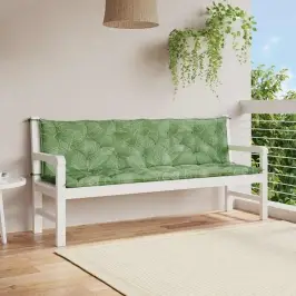 Dārza Sola Matrači, 2 Gab., 200X50X7 Cm, Audums Ar Lapu Apdruku Vidaxl