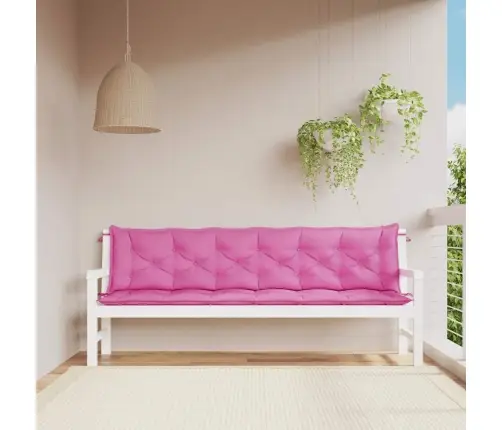 Dārza Sola Matrači, 2 Gab., 200X50X7 Cm, Audums, Rozā Vidaxl