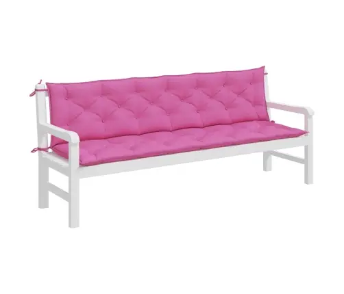 Dārza Sola Matrači, 2 Gab., 200X50X7 Cm, Audums, Rozā Vidaxl